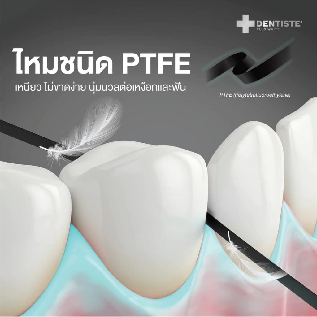 Dentiste' Dentiste Dental Black PTFE Floss Tape with Fluoride 30m ไหมขัดฟันเคลือบฟลูออไรด์ ขจัดคราบพลัค ป้องกันฟันผุ นุ่มพิเศษ ทำความสะอาดลึกถึงซอก https://lnwchill.com