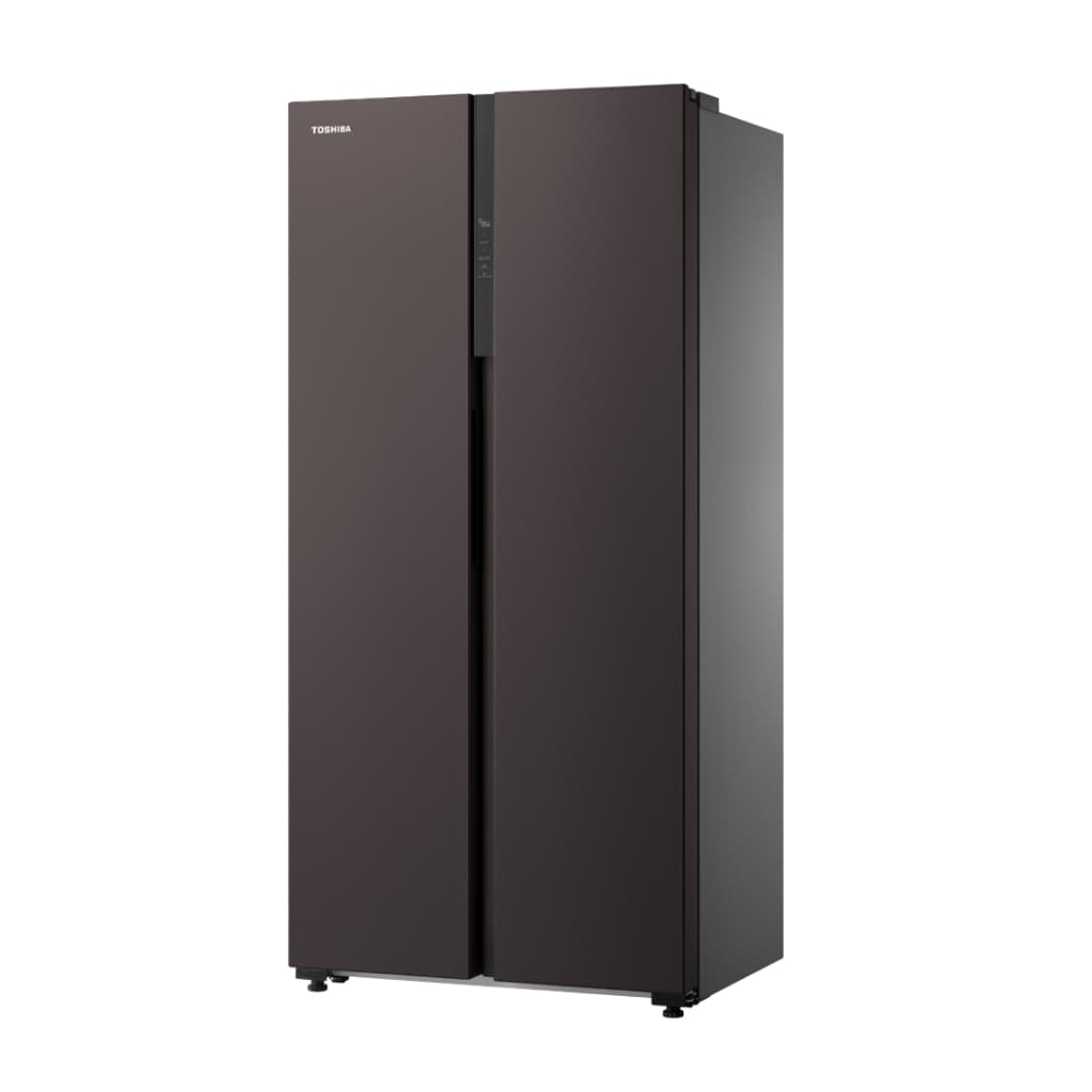 TOSHIBA GR-RS600WI-PMT(37) ตู้เย็น 2 ประตู Side by Side 16.2 คิว ระบบ Origin Inverter สี Satin Grey สั่งงานผ่านแอป TSmartLife https://lnwchill.com