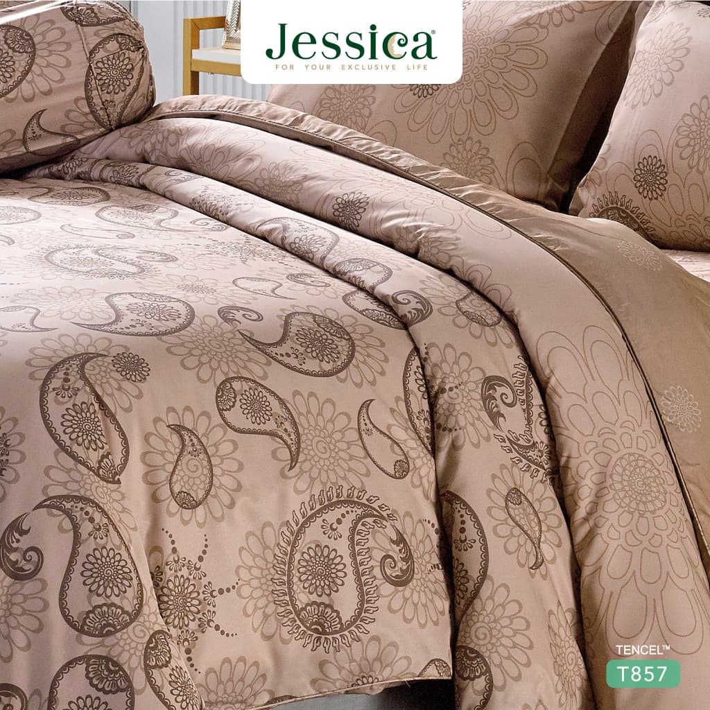 Jessica รุ่น T857 ชุดเครื่องนอน Tencel พิมพ์ลาย สัมผัสนุ่มลื่นดุจแพรไหม ระบายอากาศดีเยี่ยม https://lnwchill.com