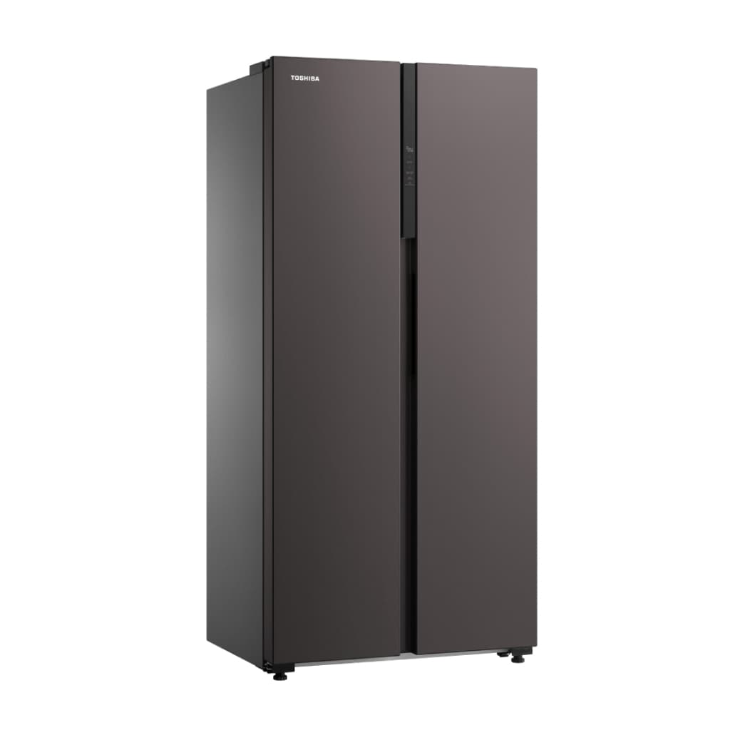 TOSHIBA GR-RS600WI-PMT(37) ตู้เย็น 2 ประตู Side by Side 16.2 คิว ระบบ Origin Inverter สี Satin Grey สั่งงานผ่านแอป TSmartLife https://lnwchill.com