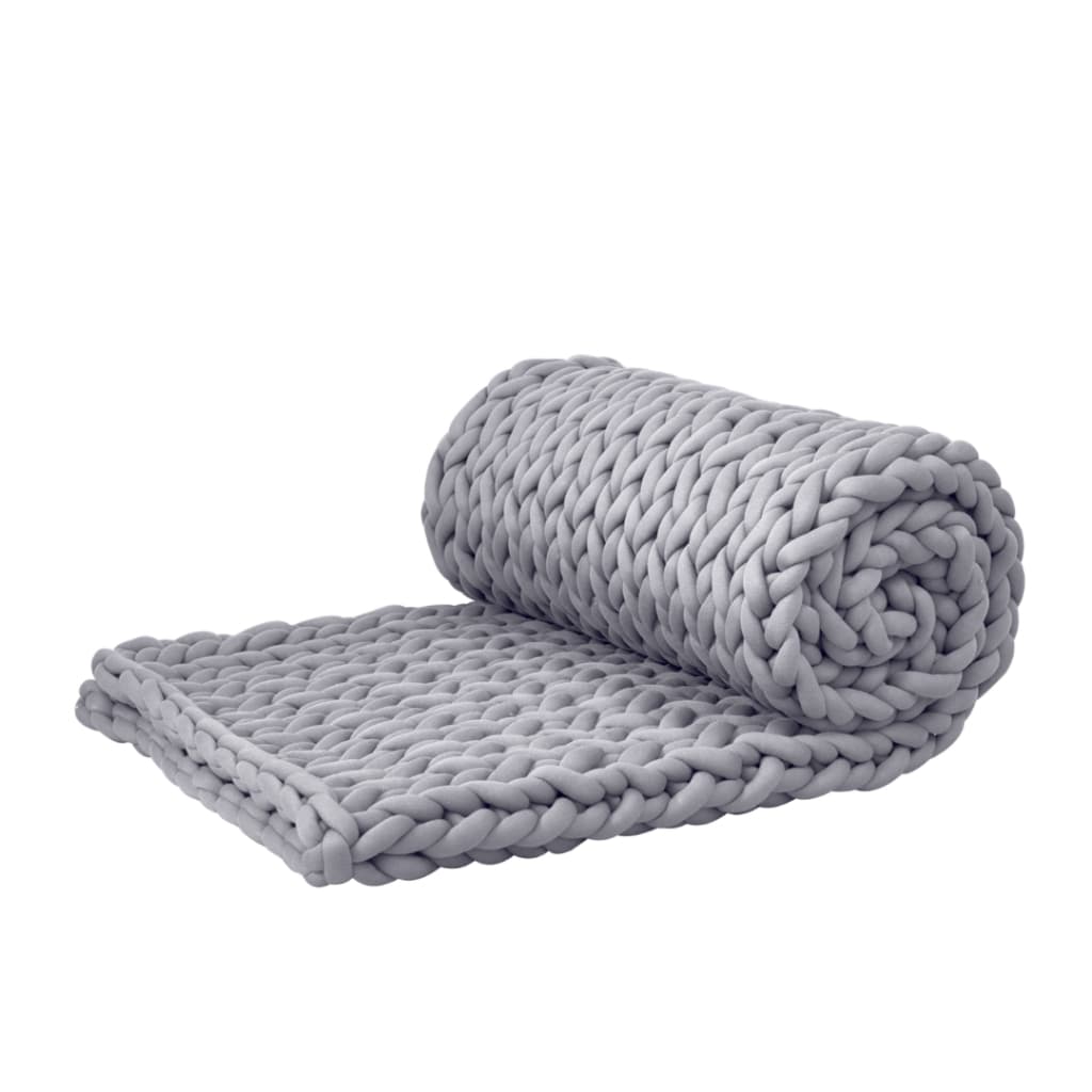 HUGGIN รุ่น 3.3 kg/sqm ผ้าห่มถ่วงน้ำหนักแบบถัก ขนาด 41x72 นิ้ว สีเทาอ่อน ระบายอากาศดีเยี่ยม https://lnwchill.com