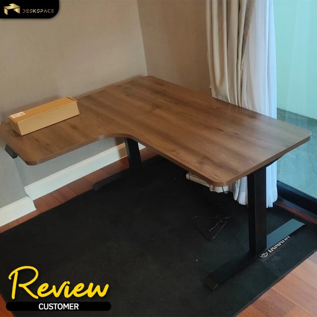 DESKSPACE (Pre-Order) โต๊ะปรับระดับไฟฟ้าสั่งตัด ท็อปตัวแอล 2 ขา มีช่อง USB Charger ปรับความสูงได้ถึง 125cm https://lnwchill.com