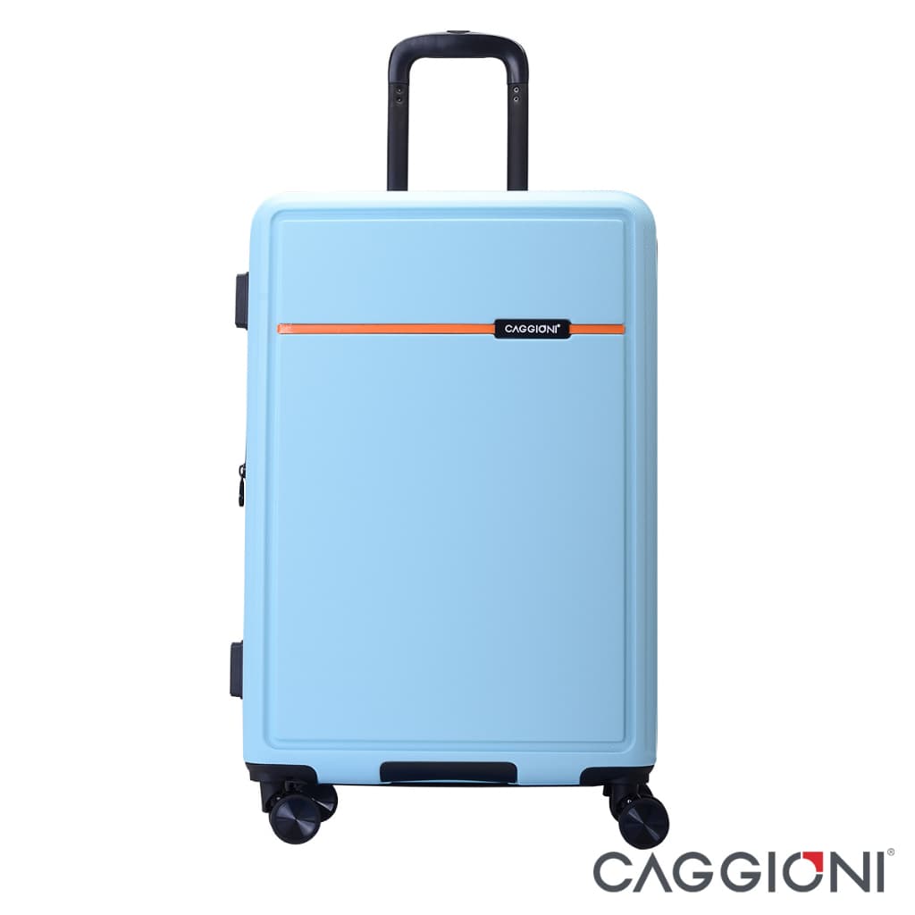 CAGGIONI รุ่น C23021 กระเป๋าเดินทาง ABS ทรงเหลี่ยม สีฟ้า ดีไซน์สวยงาม น้ำหนักเบา จัดเก็บสัมภาระง่าย ล้อลื่น เดินทางสะดวก คุ้มค่าทุกการเดินทาง https://lnwchill.com