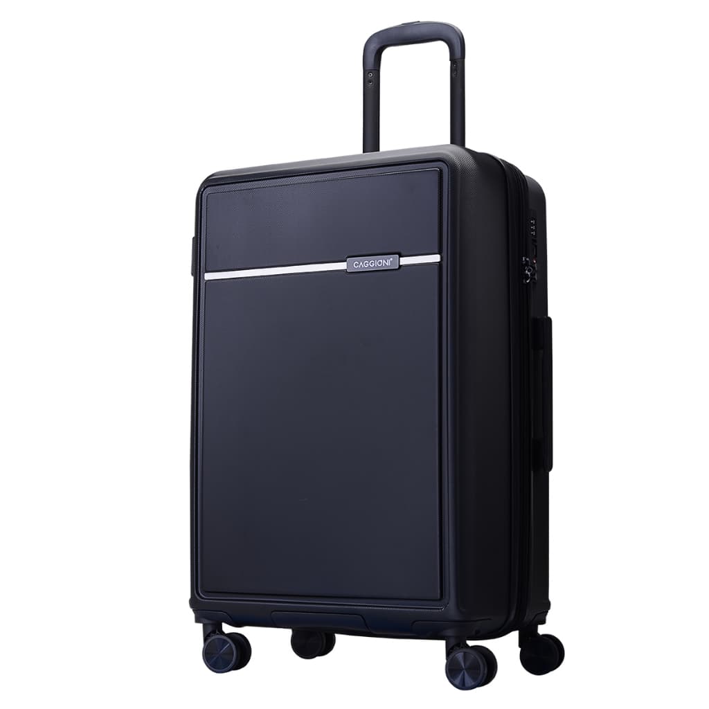 Caggioni รุ่น C23021 กระเป๋าเดินทาง ABS สีดำ ทรงเหลี่ยม จุของเยอะ ล้อลื่น TSA Lock เพื่อความสะดวกและปลอดภัยทุกทริป https://lnwchill.com