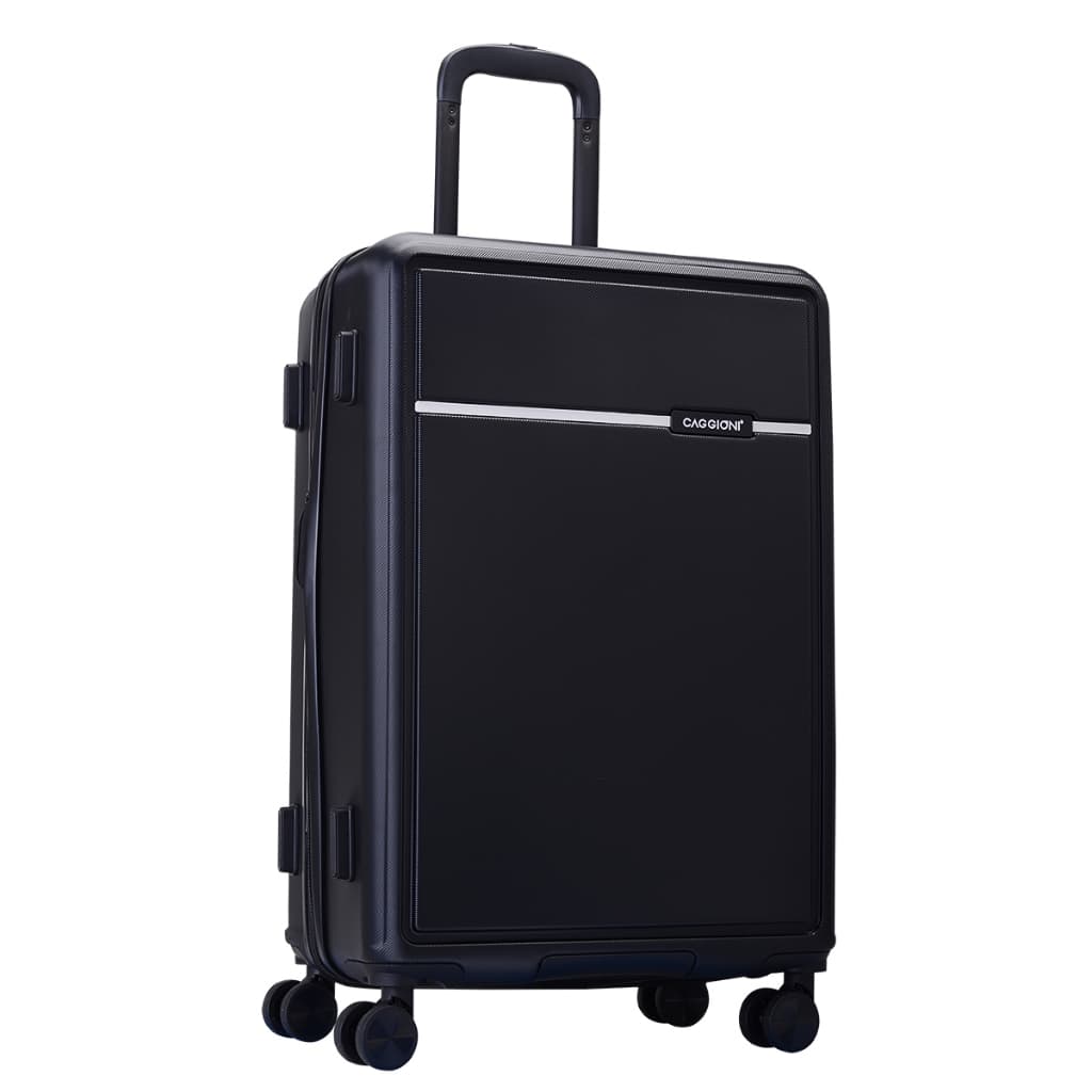 Caggioni รุ่น C23021 กระเป๋าเดินทาง ABS สีดำ ทรงเหลี่ยม จุของเยอะ ล้อลื่น TSA Lock เพื่อความสะดวกและปลอดภัยทุกทริป https://lnwchill.com
