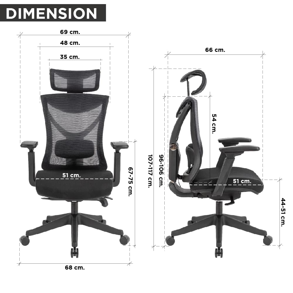Ergotrend เก้าอี้เพื่อสุขภาพเออร์โกเทรน รุ่น BRUGE เก้าอี้สีดำ ระบายอากาศดีเยี่ยม นุ่มสบาย ตามหลักสรีระศาสตร์ Ergonomic เก้าอี้พนักพิงสูง ลดอาการปวดเมื่อย เกรดพรีเมี่ยม https://lnwchill.com