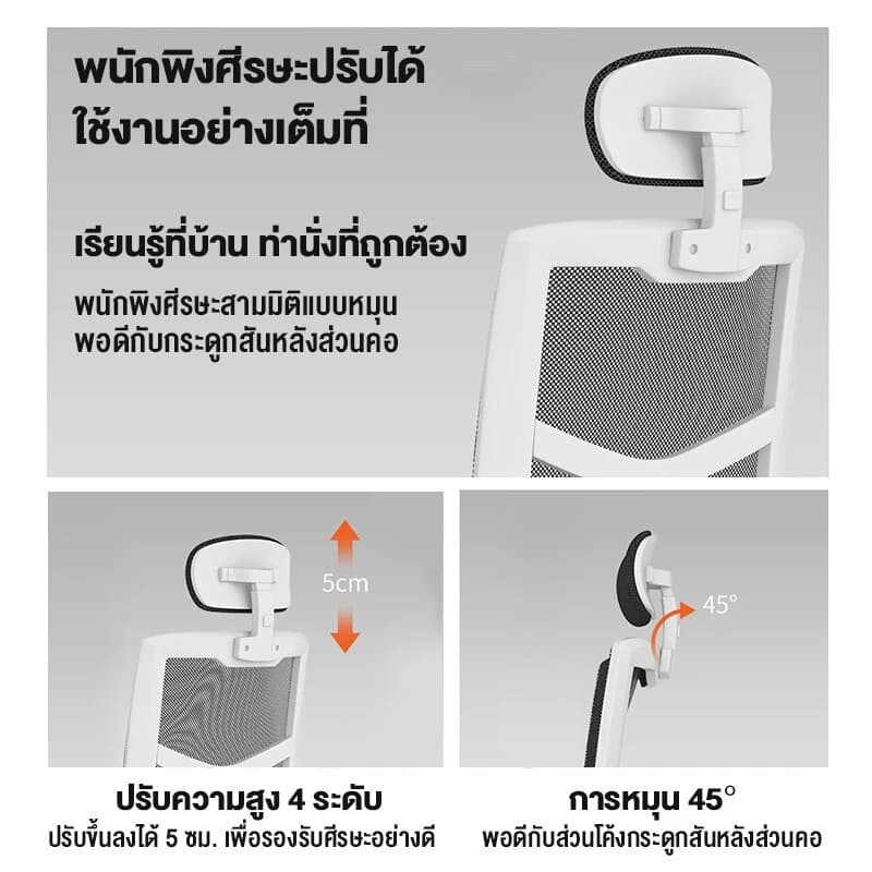 ALOVE เก้าอี้สำนักงาน [รุ่นอัพเกรด] เก้าอี้สีดำ เก้าอี้สีขาว สไตล์โมเดิร์น เก้าอี้ทำงาน พร้อมที่วางแขนและหมอน หลายสี พนักพิงหลังสูง รูปตัว S รับสรีระ https://lnwchill.com