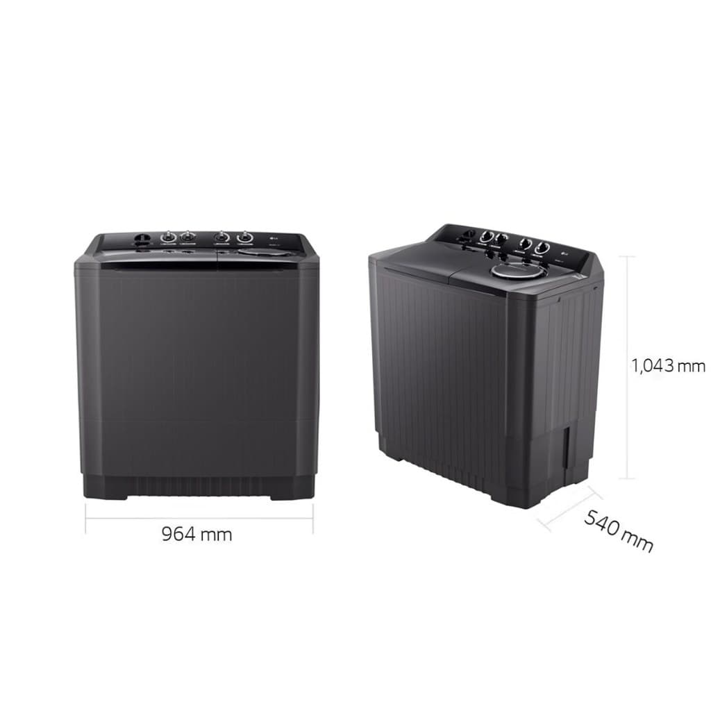 LG เครื่องซักผ้า 2 ถัง รุ่น TT18NAPG ระบบ Roller Jet ซัก 18 กก. ตัวถังสีดำดีไซน์ทันสมัย ความจุขนาดใหญ่พิเศษ ซักสะอาดถนอมผ้าด้วยจานซักทรงพลัง https://lnwchill.com