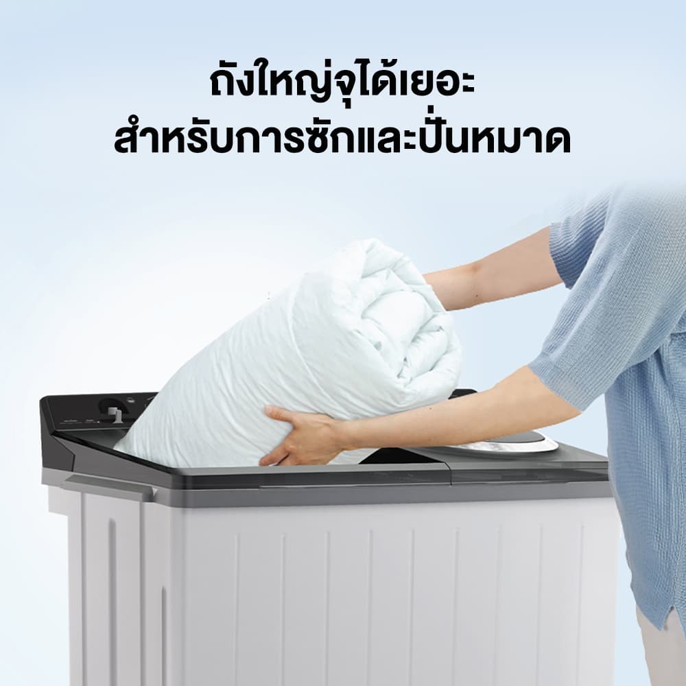 Panasonic รุ่น NA-W17XG1BRC เครื่องซักผ้าถังคู่ 17/13 kg Super Air Dry พลังปั่นหมาดสูง ซักสะอาดถนอมผ้าด้วยจานซัก 5 ครีบทนทานกันสนิมและรังสียูวี https://lnwchill.com
