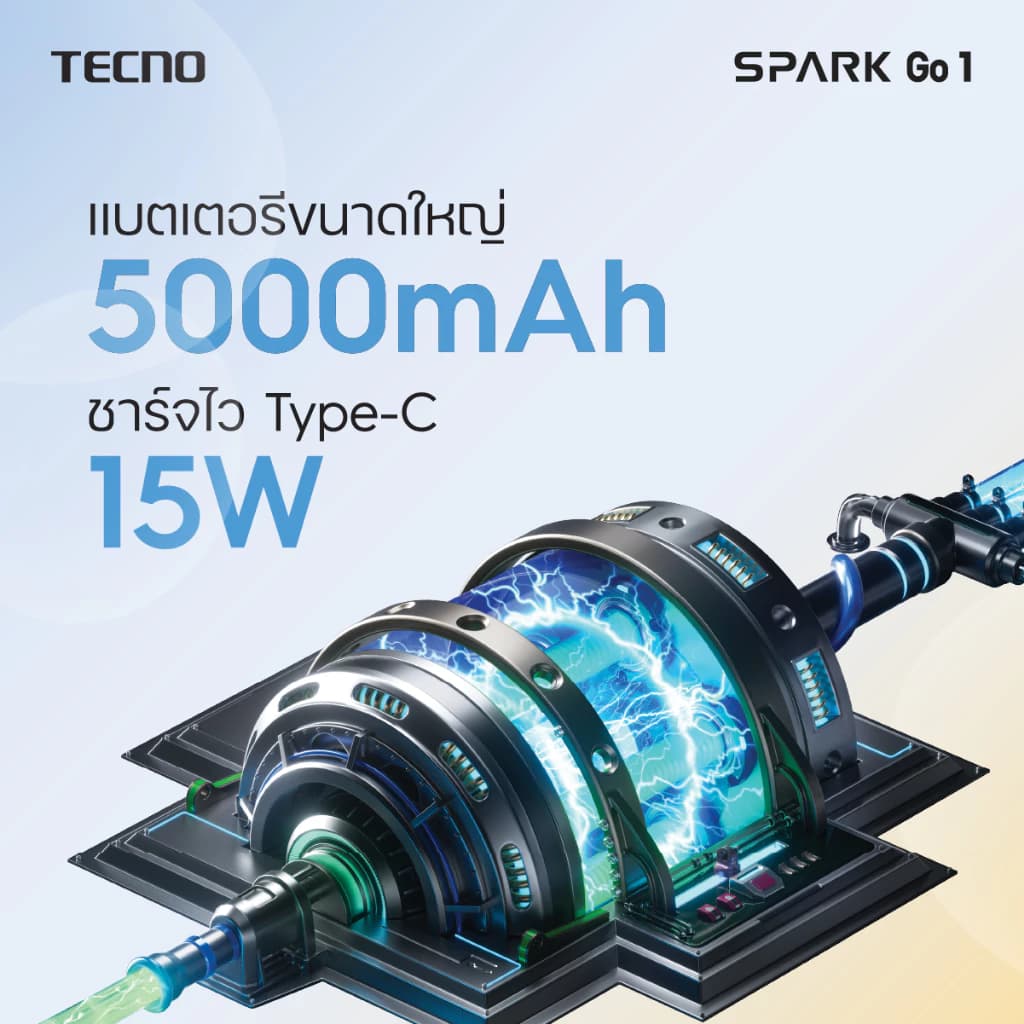 TECNO Spark Go1 (4+128) | 5000mAh Fast Charge15W| 6.67" 120Hz| 8MP| รับประกัน 13 เดือน https://lnwchill.com