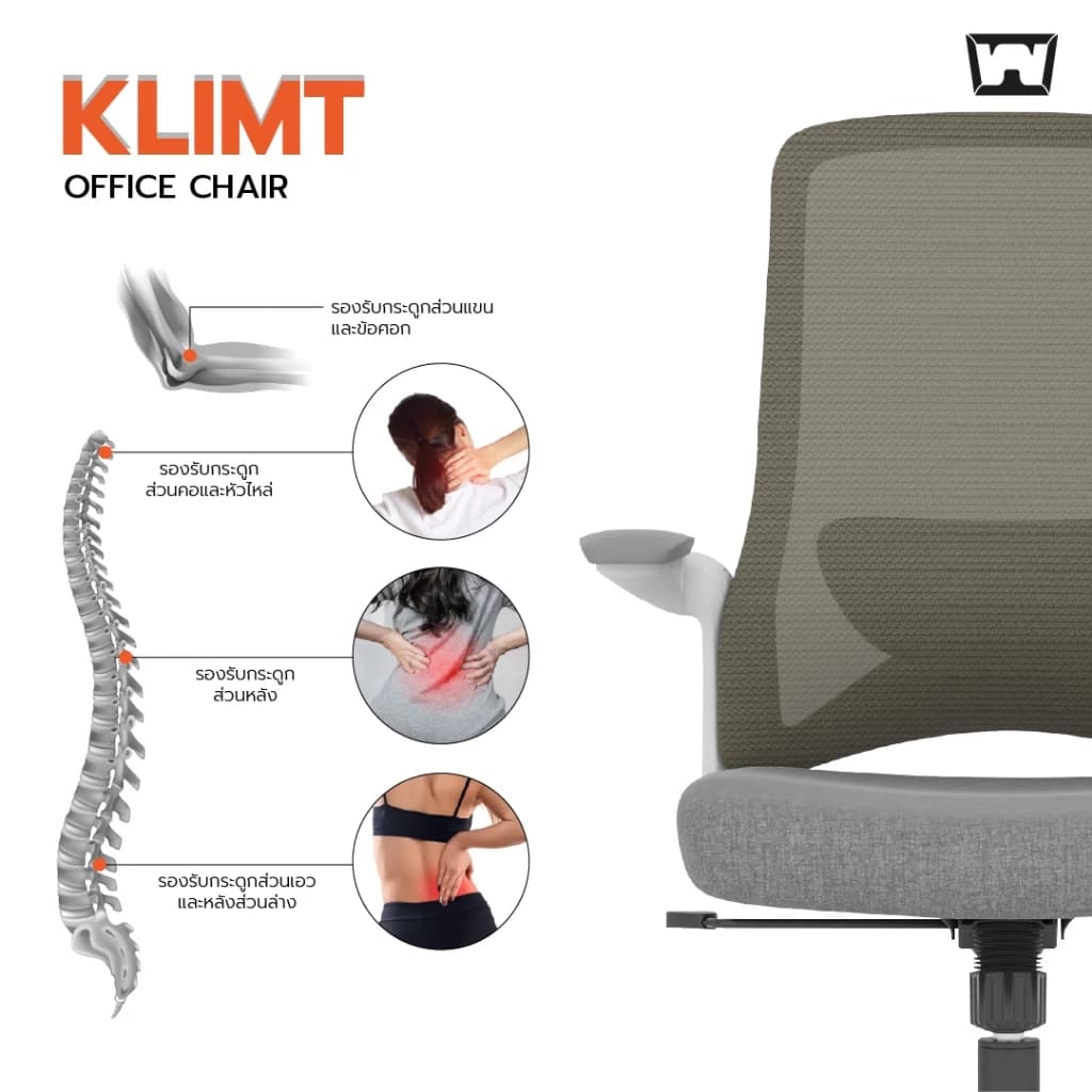 Work Station - Office chair เก้าอี้ทำงาน รุ่น Klimt เก้าอี้สำนักงาน เก้าอี้นั่งทำงาน เก้าอี้พนักพิงต่ำ เก้าอี้สีเทา เก้าอี้สีฟ้า เก้าอี้สีเขียว เก้าอี้สีชมพู ราคาดี รองรับน้ำหนัก 136 kg. https://lnwchill.com