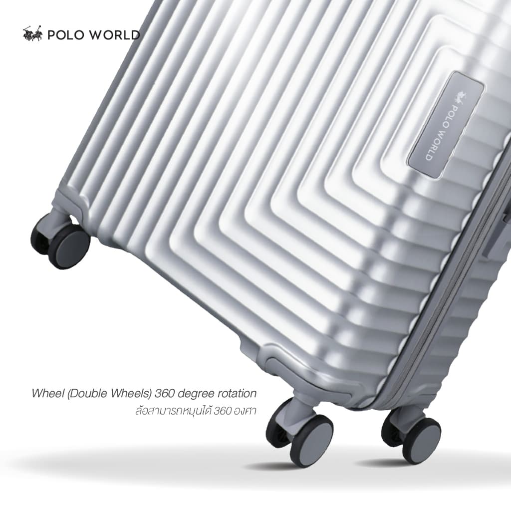 POLO WORLD รุ่น PW903 กระเป๋าเดินทาง Hardcase วัสดุ PC น้ำหนักเบาพิเศษ ล้อลากคู่ 360 องศา พร้อม TSA Lock https://lnwchill.com