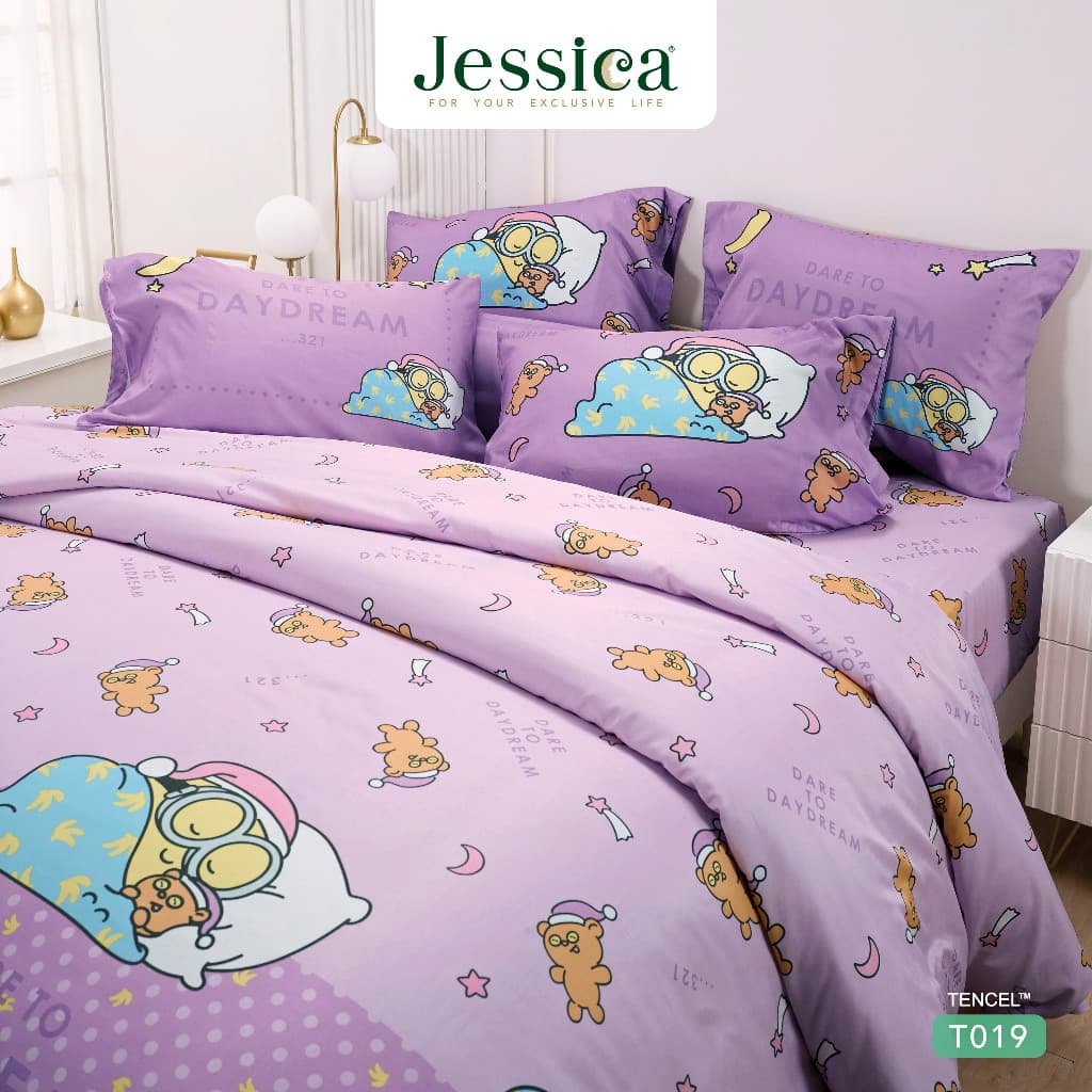 Jessica รุ่น T019 ชุดเครื่องนอน Tencel™ ลาย Minions ลิขสิทธิ์แท้ เนื้อผ้านุ่มลื่น ระบายอากาศดีเยี่ยม มอบสัมผัสแห่งการพักผ่อนที่เหนือกว่า https://lnwchill.com