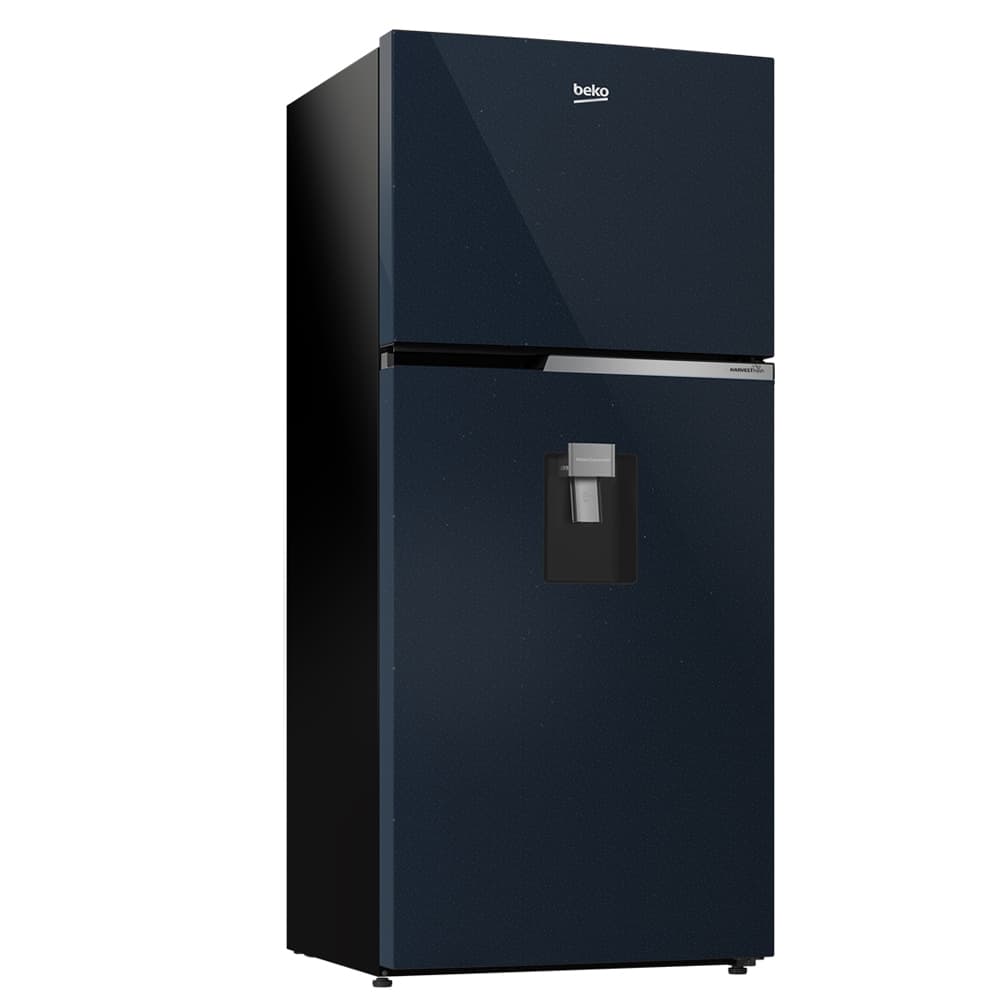 BEKO รุ่น RDNT401I20DSHFSUBL ตู้เย็น 2 ประตู 13.2Q อินเวอร์เตอร์ NutriFreeze HarvestFresh สี Uniglass Ocean Blue ประหยัดไฟ https://lnwchill.com