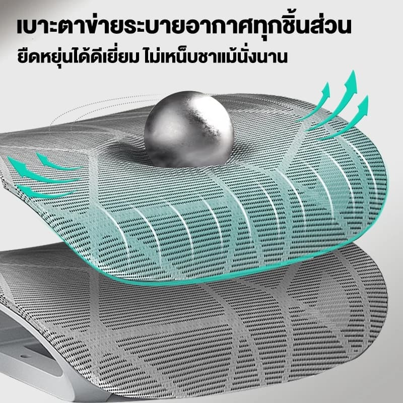 Kris รุ่น P5 เก้าอี้เพื่อสุขภาพ Ergonomic สีเทา ระบายอากาศดีเยี่ยม เบาะฟองน้ำ รองรับสรีระตามหลักสรีรศาสตร์ พร้อมการรับประกันนาน 3 ปี https://lnwchill.com
