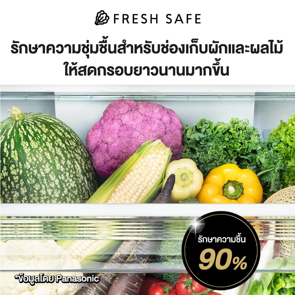 PANASONIC รุ่น NR-BX471CPST ตู้เย็น 2 ประตู 14.8 คิว สี Glossy Silver Steel เทคโนโลยี Prime Fresh -3°C ถนอมอาหารสดไม่ต้องละลายน้ำแข็ง https://lnwchill.com