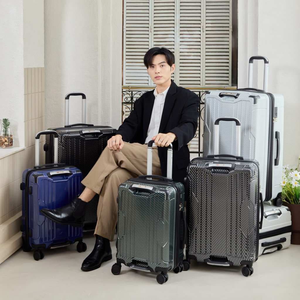 Suissewin รุ่น W90 กระเป๋าเดินทางล้อลาก PC 100% TSA Lock ดีไซน์หรูหรา เฟรมซิปคู่ ทนทาน แข็งแรง พร้อมสำหรับการเดินทางรอบโลก https://lnwchill.com