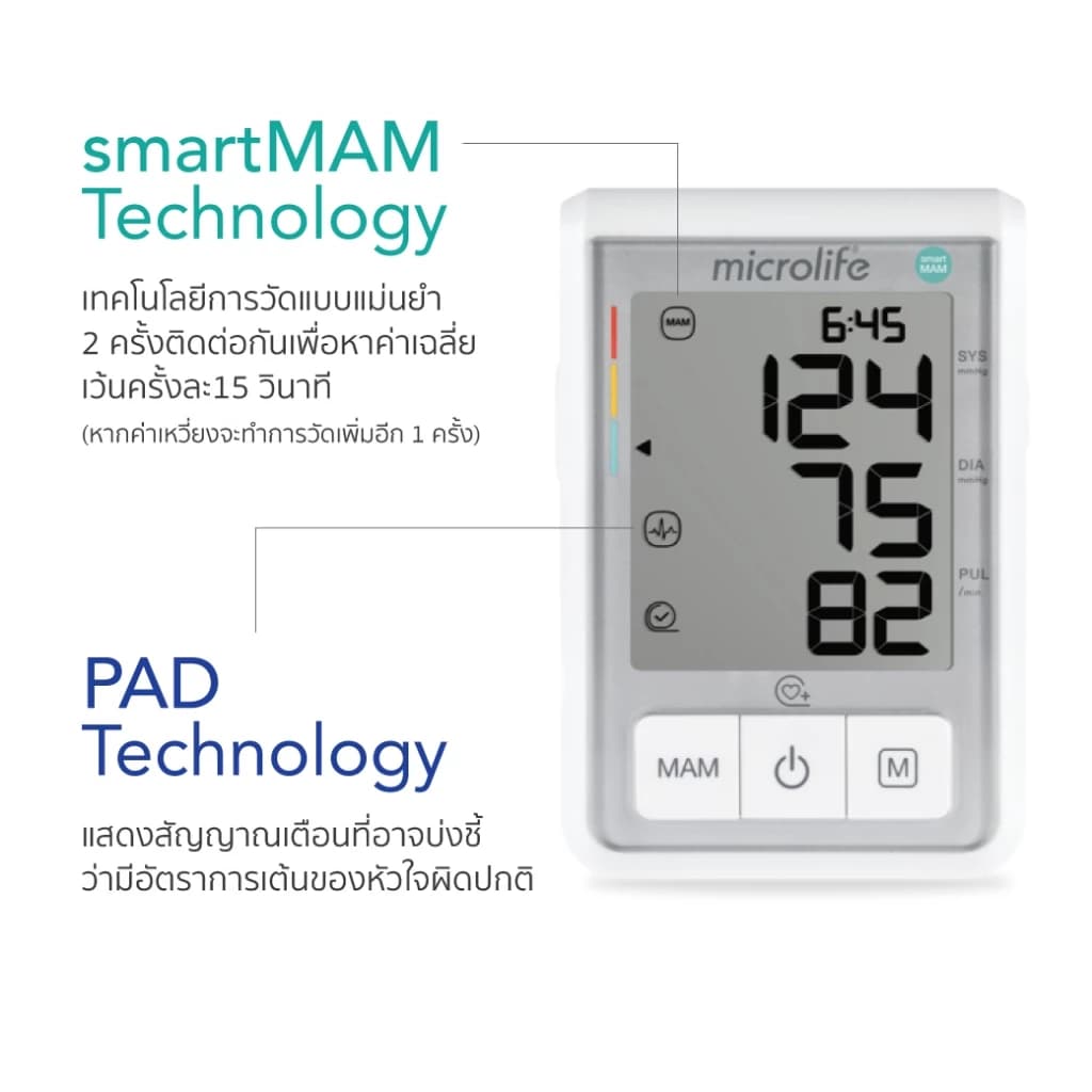 Microlife เครื่องวัดความดันโลหิต รุ่น B3 Basic https://lnwchill.com