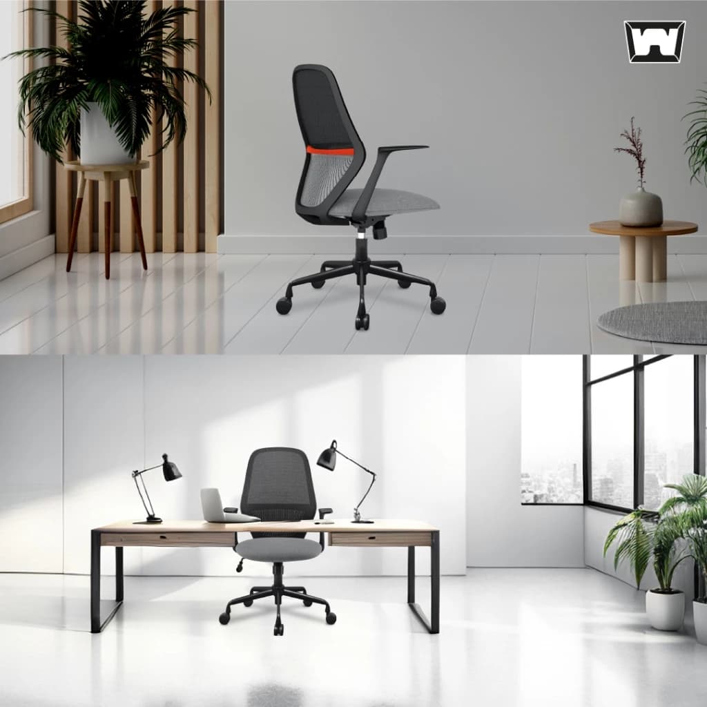 Work Station - Office chair เก้าอี้ทำงาน รุ่น Picasso เก้าอี้สีเทา สีแดง สีฟ้า เก้าอี้พนักพิงต่ำ ระบายอากาศดีเยี่ยม รองรับน้ำหนัก 136 kg. ราคาดี เกรดคุณภาพ https://lnwchill.com