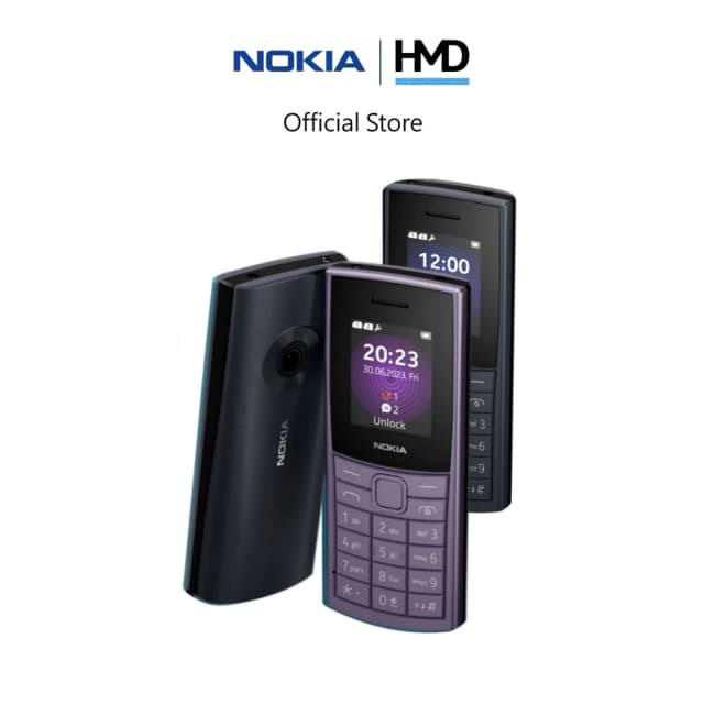 Nokia 110 4G (2023). มือถือปุ่มกด 2 ซิม พร้อมวิทยุ FM (รับประกันศูนย์ไทย 1 ปี)