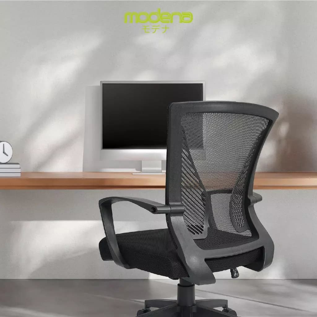 Modena เก้าอี้สำนักงาน รุ่น Wing (วิง) เก้าอี้สีดำ เก้าอี้พนักพิงต่ำ เก้าอี้ทำงาน ระบายอากาศดีเยี่ยม ราคาดีเกรดคุณภาพ รองรับน้ำหนัก 100 kg. https://lnwchill.com