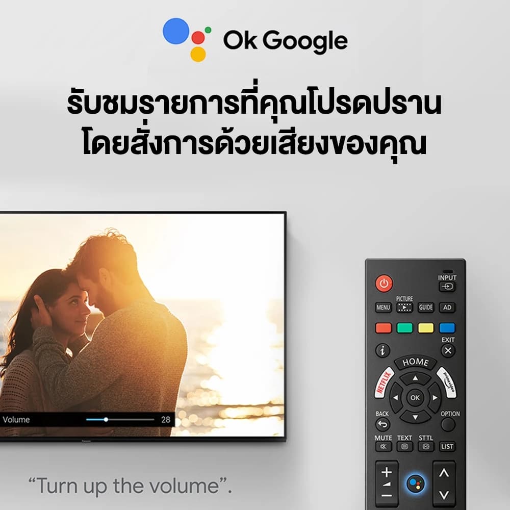 Panasonic LED TV รุ่น TH-65JX800T 4K TV ทีวี ขนาด 65 นิ้ว Android TV  มีโหมด Google Assistant Dolby Vision Chromecast แอนดรอยด์ทีวี https://lnwchill.com