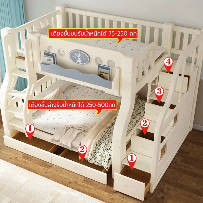 เตียง 2 ชั้น เตียง ไม้เนื้อแข็งล้วนเตียงสองชั้นเตียงเด็กตียงคู่ ไม้เนื้อแข็งทั้งหมดสองชั้นบนล่าง ไม่มีกลิ่น https://lnwchill.com