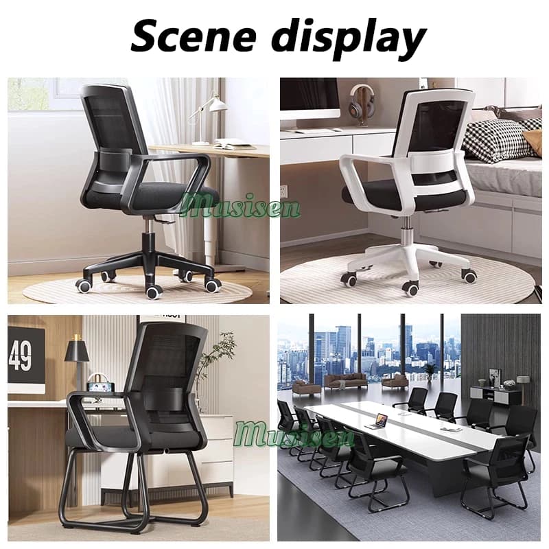 Musisen เก้าอี้คอม เก้าอี้ทํางาน เก้าอี้สำนักงาน เก้าอี้สีดำ ระบายอากาศดีเยี่ยม คุณภาพดี พนักพิงหลัง https://lnwchill.com