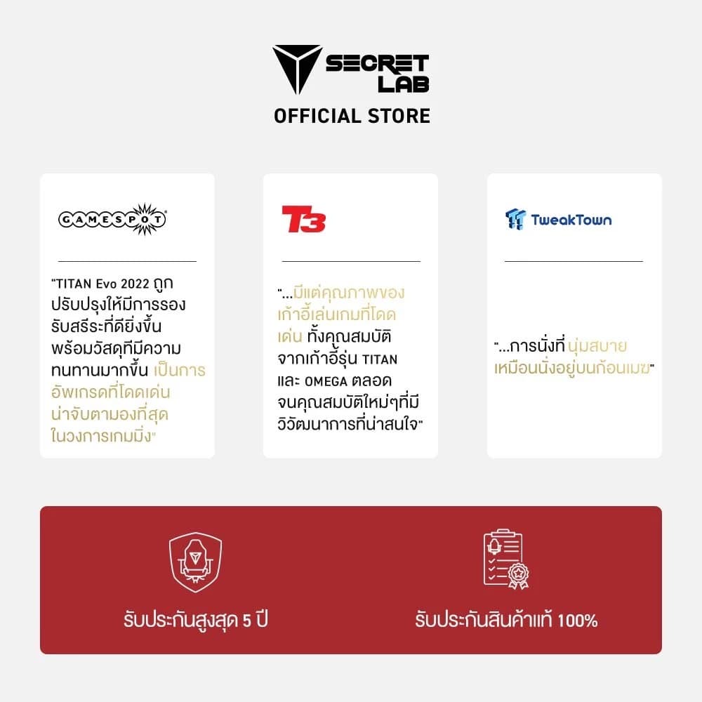 Secretlab รุ่น TITAN Evo Game of Thrones House Lannister Edition (Size R) เก้าอี้สีแดง เก้าอี้เกมมิ่งเพื่อสุขภาพ Ergonomic Gaming Chair https://lnwchill.com