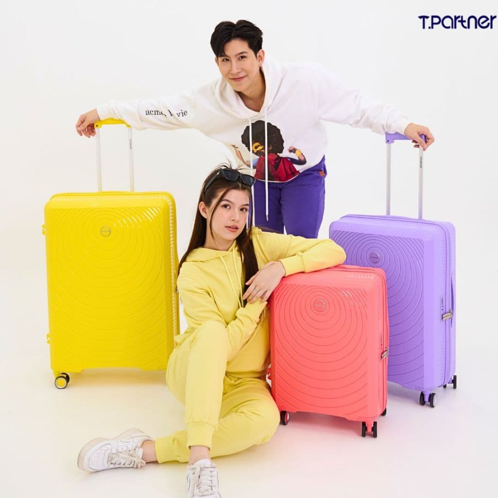 Tpartner รุ่น Sunny Series กระเป๋าเดินทางเฟรมซิป HS PP100% นวัตกรรม Heat Stabilizer เพิ่มความทนทาน สีสันสดใส ดีไซน์โดดเด่น ปกป้องสัมภาระด้วยซิป 2 ชั้น https://lnwchill.com
