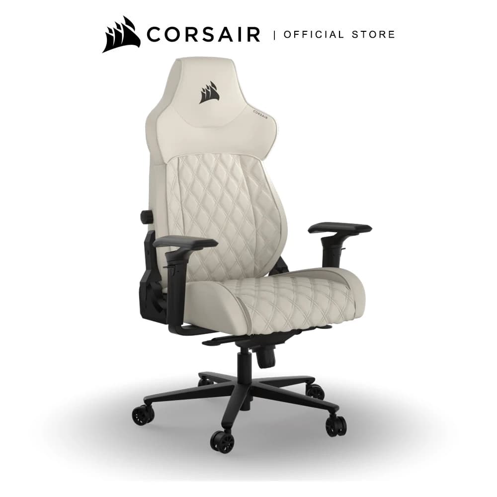 CORSAIR GAMING CHAIR E-Sport เกรดพรีเมี่ยม รุ่น TC500 LUXE เก้าอี้สีขาว ลดอาการปวดเมื่อย เก้าอี้พนักพิงสูง นุ่มสบาย ตามหลักสรีระศาสตร์  WHITE/FROST https://lnwchill.com