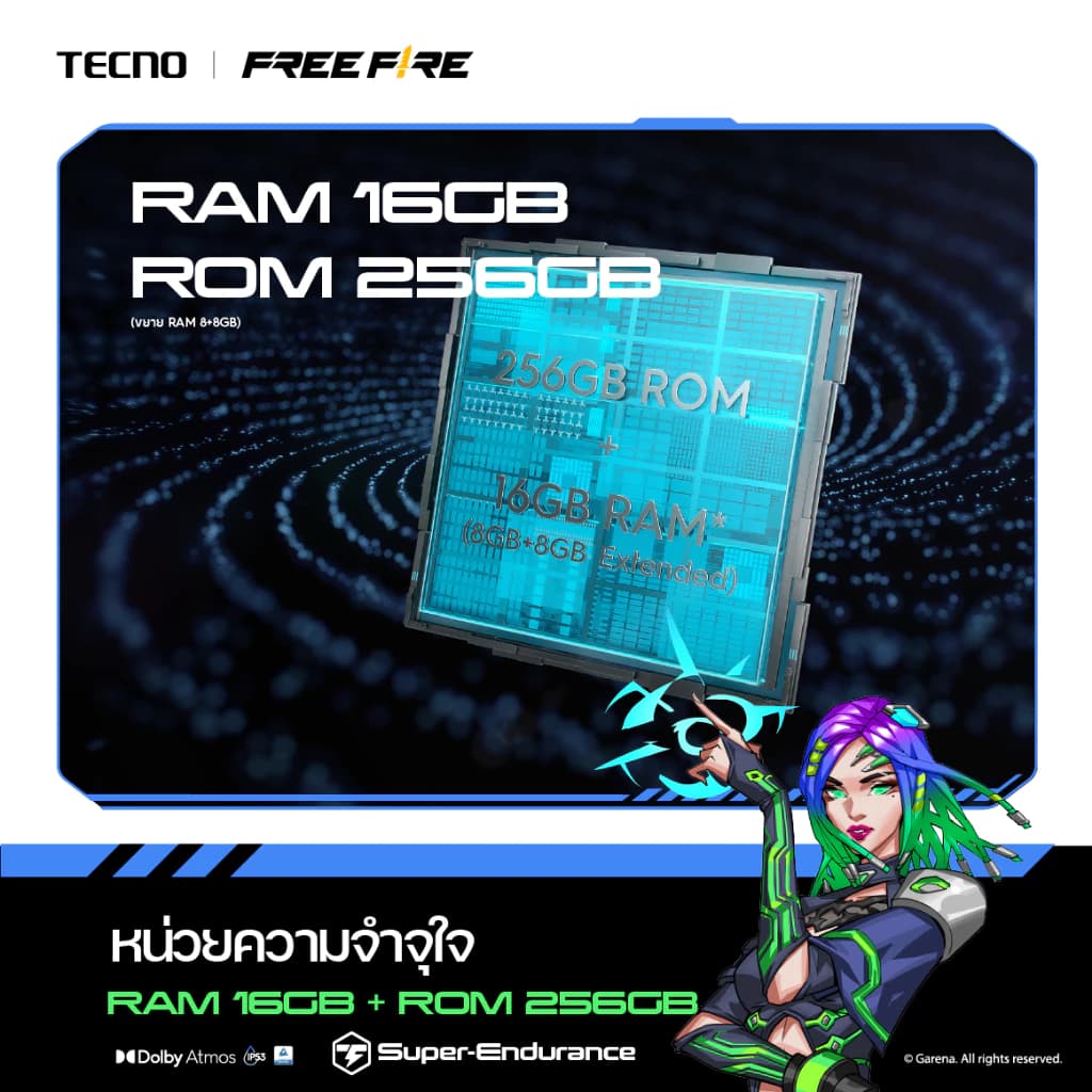TECNO POVA 6 Neo (8+256) | 7000mAh Fast Charge33W| 6.78" 120Hz| 50MP| รับประกัน 13 เดือน https://lnwchill.com