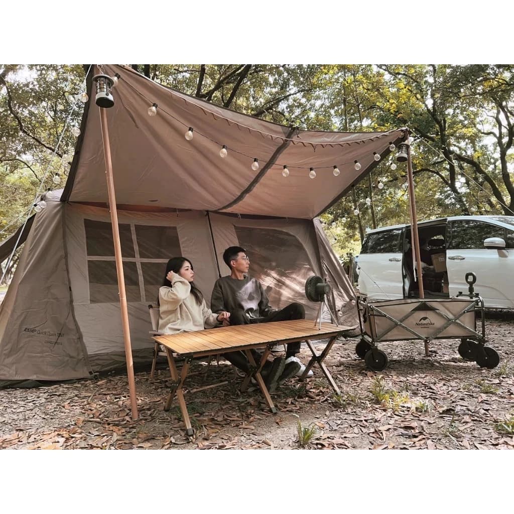 Naturehike Village13 เต็นท์บ้านออโต้ 2ห้องนอน 1ห้องนั่งเล่น กันน้ำ กันแดดUV-A/UV-B 50+ https://lnwchill.com
