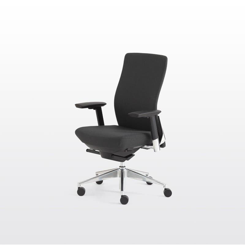 Modernform เก้าอี้สำนักงาน เก้าอี้เพื่อสุขภาพ รุ่น Series 15S เก้าอี้สีดำ พนังพิงกลาง แขนปรับได้ ขาALU เบาะผ้าดำ พนักพิงผ้าสีดำ เก้าอี้ทำงานเพื่อสุขภาพ Ergonomic https://lnwchill.com