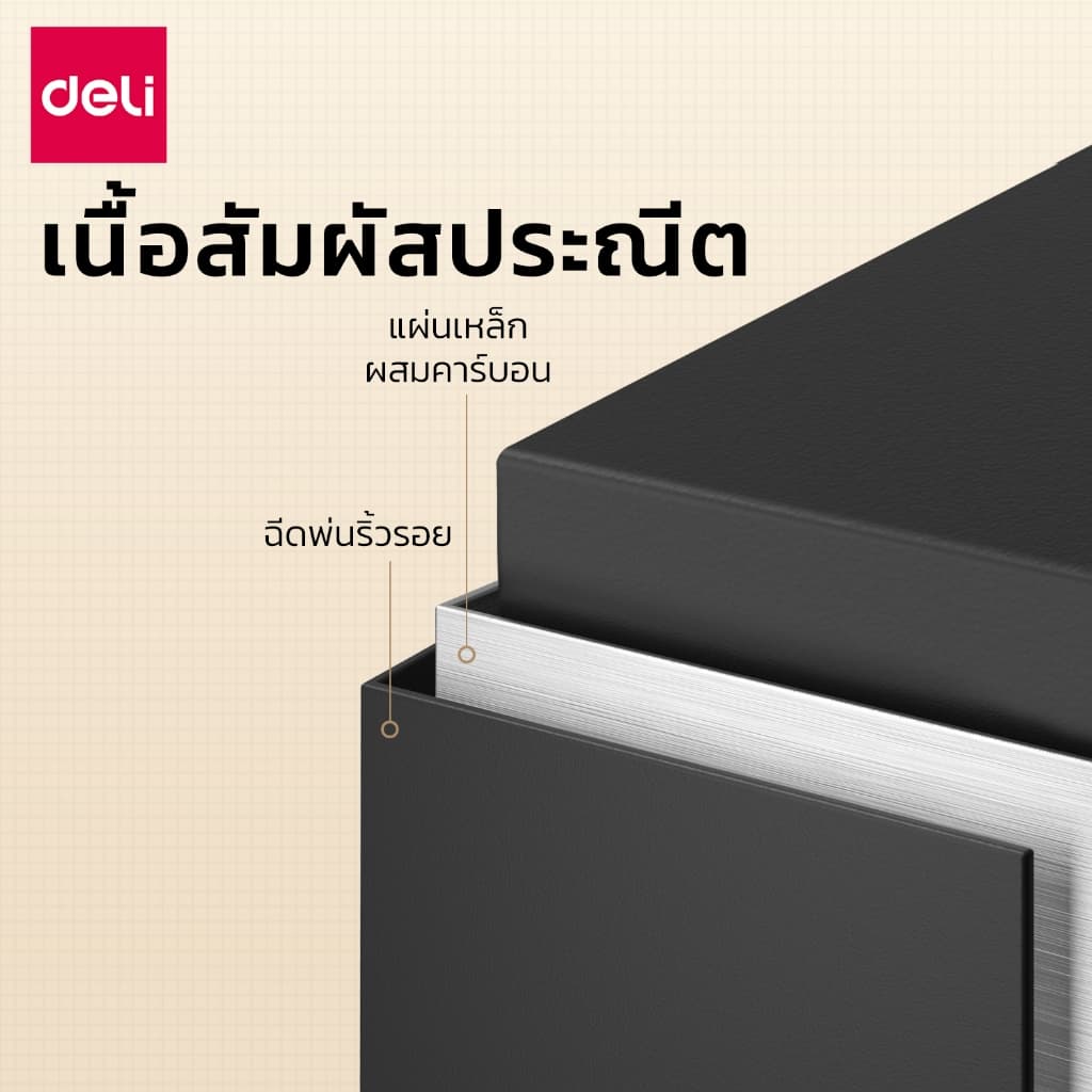 Deli รุ่น ET52 ตู้เซฟนิรภัยระบบอิเล็กทรอนิกส์ สีดำ ป้องกัน 2 ชั้นด้วยกุญแจและรหัสผ่าน มีให้เลือกหลากหลายขนาดตามความต้องการใช้งาน เหมาะสำหรับเก็บทรัพย์สินและเอกสารสำคัญ https://lnwchill.com