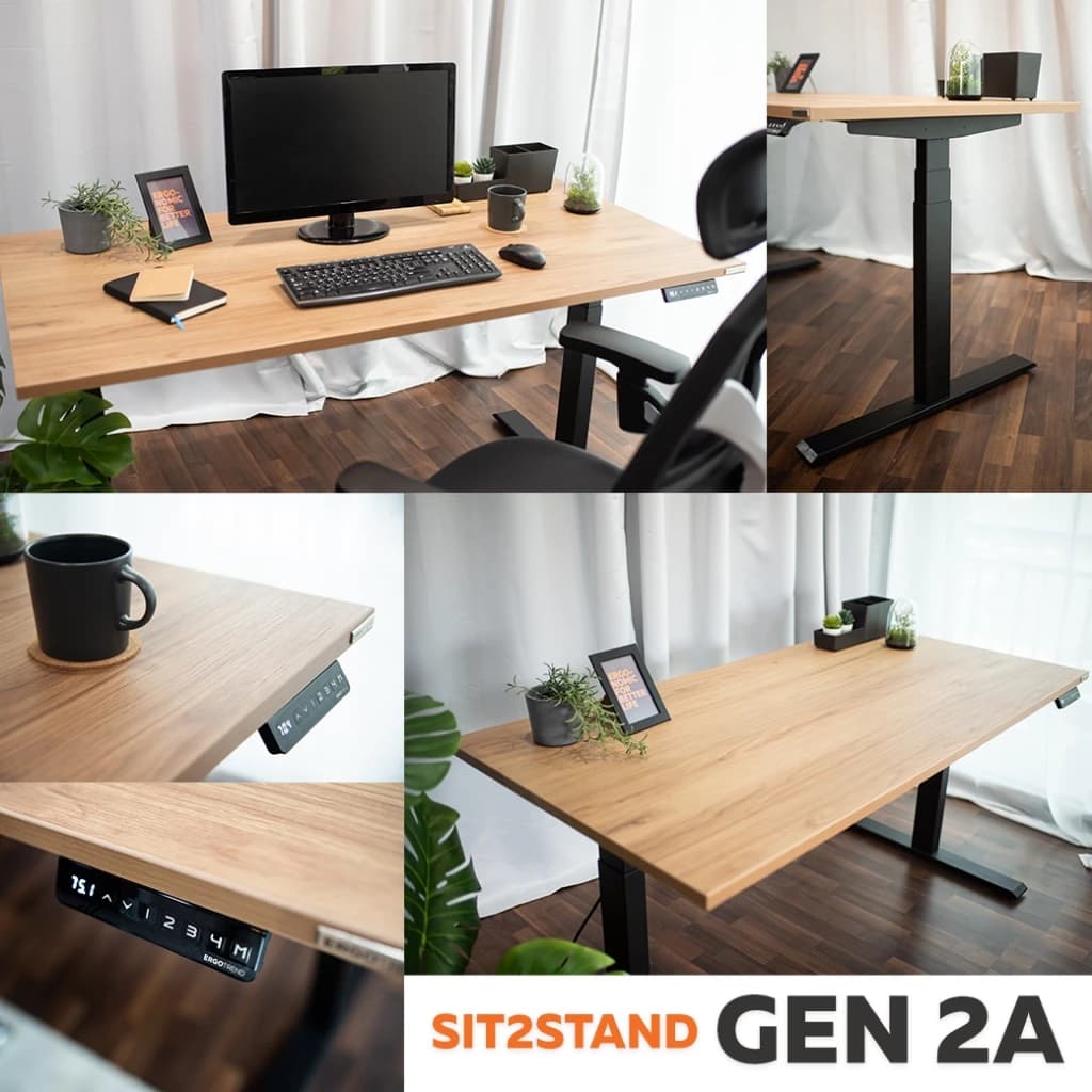 ErgoTrend (Pre-Order) โต๊ะปรับระดับไฟฟ้าเพื่อสุขภาพ Sit2Stand GEN2A ไม้ PB (Dual motor) https://lnwchill.com