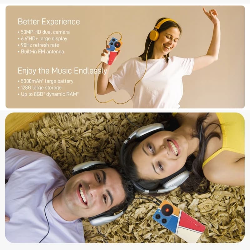 Nubia Music (4+128GB) แถมฟรี! หูฟังStereo - ลำโพงอัลตร้า DTS X Ultra l จอ 6.6" HD+ l แบตเตอรี่ 5000mAh https://lnwchill.com