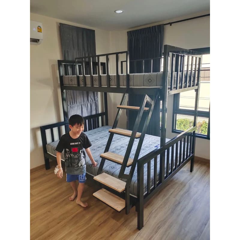 เตียงเหล็ก2 ชั้น 3.5’บน ล่าง5’,6’ เหล็กหนาแข็งแรง แถมรองไม้ จัดส่งฟรี https://lnwchill.com