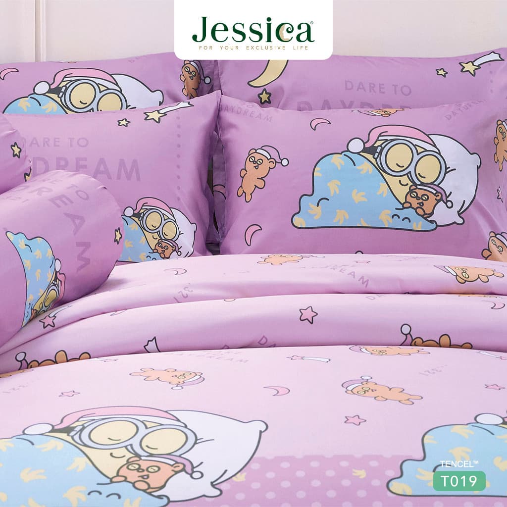 Jessica รุ่น T019 ชุดเครื่องนอน Tencel™ ลาย Minions ลิขสิทธิ์แท้ เนื้อผ้านุ่มลื่น ระบายอากาศดีเยี่ยม มอบสัมผัสแห่งการพักผ่อนที่เหนือกว่า https://lnwchill.com