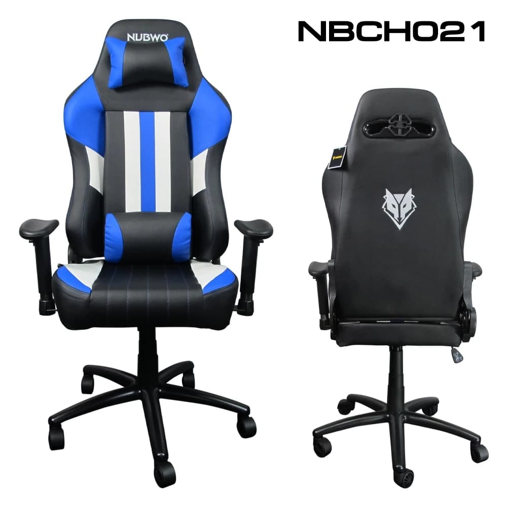 Nubwo เก้าอี้เกมมิ่ง เก้าอี้เกมมิ่งเพื่อสุขภาพ Gaming Chair E-Sport เก้าอี้สีดำ สีน้ำเงิน สีส้ม เก้าอี้ทำงาน ดีไซน์เท่ ปรับเอนได้ 160 องศา ลดอาการปวดเมื่อย เก้าอี้พนักพิงสูง รุ่น NBCH-021 https://lnwchill.com