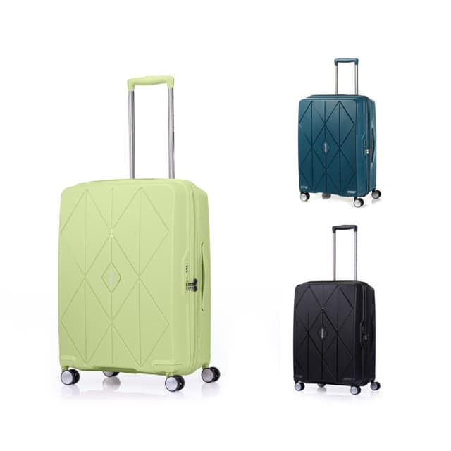 AMERICAN TOURISTER รุ่น ARGYLE SPINNER 68/25 EXP TSA กระเป๋าเดินทางล้อลาก 25 นิ้ว วัสดุ PP แข็งแรงทนทาน พร้อมซิปขยายความจุและระบบล็อก TSA