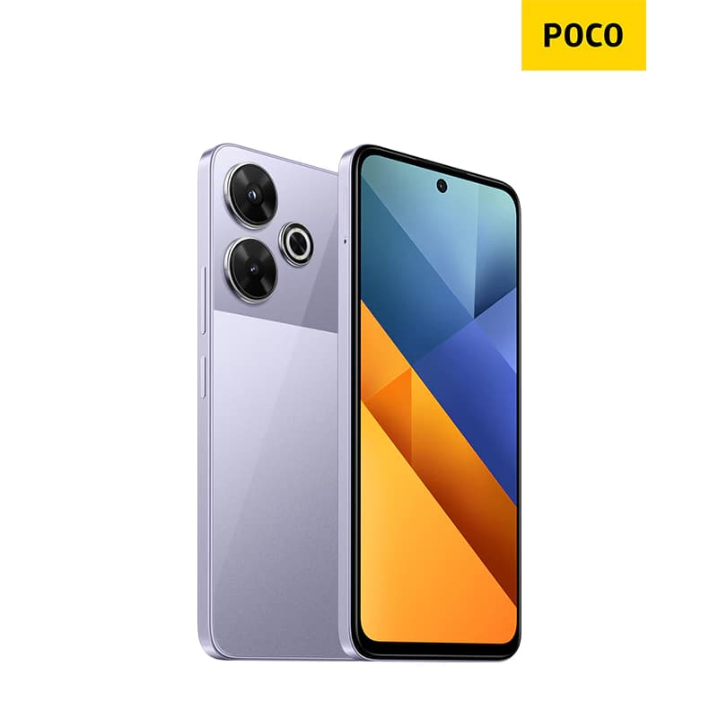 POCO M6 6GB+128GB/8GB+256GB 6.79" 90Hz FHD+ display, กล้องหลักระดับโปรความละเอียด 108MP, รองรับชาร์จเร็ว 33W https://lnwchill.com