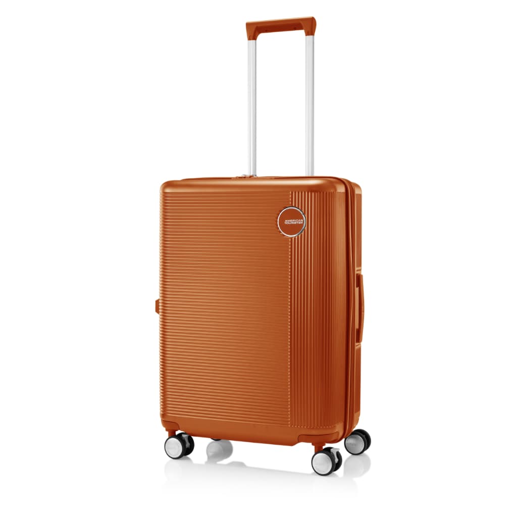 AMERICAN TOURISTER รุ่น GEMINA PRO SPINNER 65/24 EXP TSA กระเป๋าเดินทางล้อลาก 24 นิ้ว ดีไซน์ Metallic สุดเท่ พร้อมเทคโนโลยีล้อ 2-in-1 และระบบล็อก TSA https://lnwchill.com