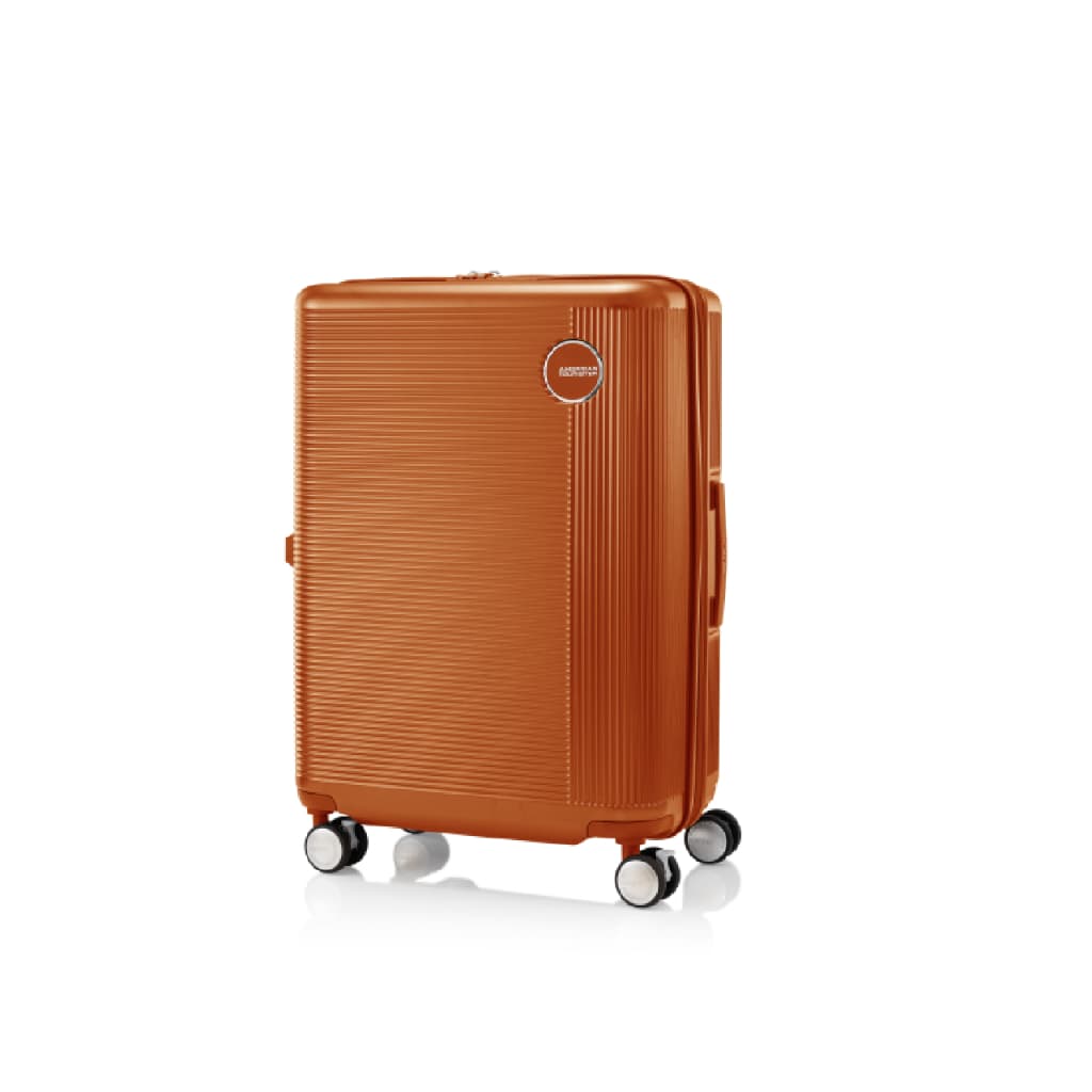 AMERICAN TOURISTER รุ่น GEMINA PRO SPINNER 65/24 EXP TSA กระเป๋าเดินทางล้อลาก 24 นิ้ว ดีไซน์ Metallic สุดเท่ พร้อมเทคโนโลยีล้อ 2-in-1 และระบบล็อก TSA https://lnwchill.com
