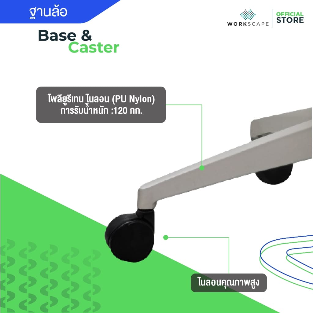 Workscape รุ่น Stella WCH-00050 เก้าอี้สุขภาพผ้าตาข่ายทั้งตัว แขนปรับ 360 องศา รองรับสรีระ https://lnwchill.com