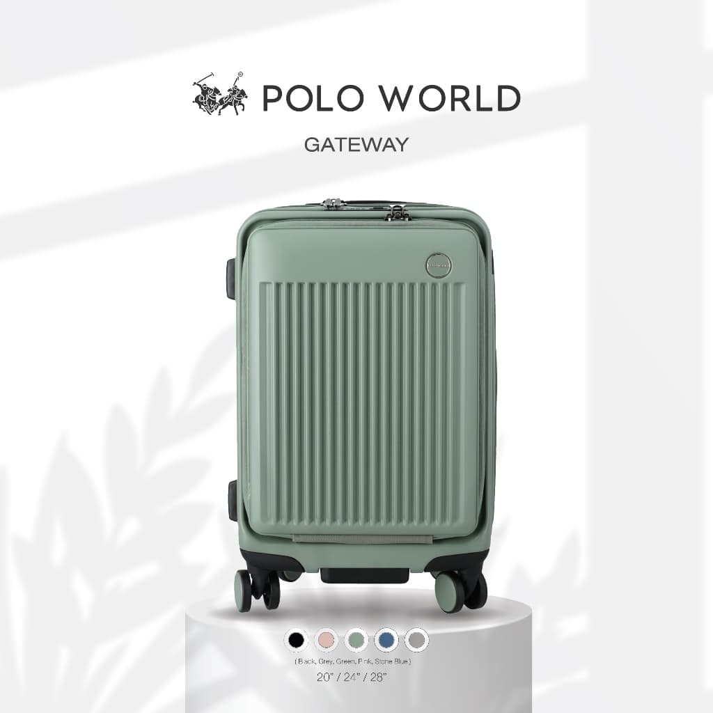 POLO WORLD รุ่น PW901 Gateway Hardcase Luggage กระเป๋าเดินทาง Polycarbonate ระบบล็อค TSA ล้อคู่หมุน 360 องศา ดีไซน์ทันสมัย น้ำหนักเบา รับประกัน 2 ปี https://lnwchill.com