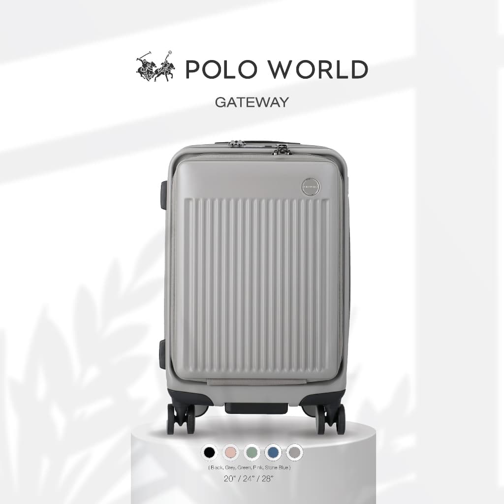 POLO WORLD รุ่น PW901 Gateway Hardcase Luggage กระเป๋าเดินทาง Polycarbonate ระบบล็อค TSA ล้อคู่หมุน 360 องศา ดีไซน์ทันสมัย น้ำหนักเบา รับประกัน 2 ปี https://lnwchill.com