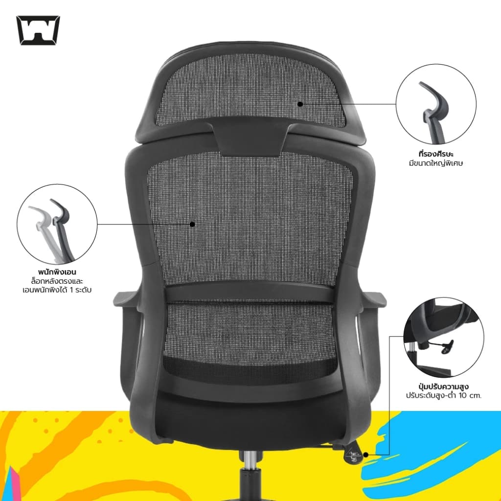 Work Station - Ergonomic chair เก้าอี้ทำงานเพื่อสุขภาพ รุ่น Model G เก้าอี้สีดำ เก้าอี้นั่งทำงาน ราคาประหยัด ลดอาการปวดเมื่อย นุ่มสบาย ตามหลักสรีระศาสตร์ รองรับน้ำหนัก 120 kg. https://lnwchill.com