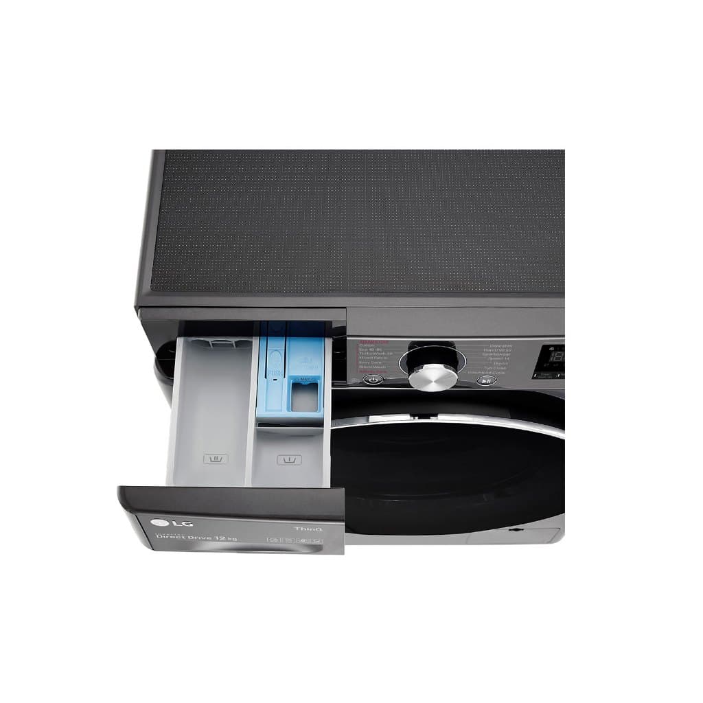 LG รุ่น FV1412S2B ระบบ AI DD ความจุ 12 กก. ควบคุมผ่าน Wi-Fi สีดำโลหะ ซักสะอาดถนอมผ้าอัจฉริยะและประหยัดเวลาได้มากกว่าเดิม https://lnwchill.com