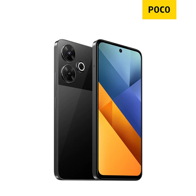 POCO M6 6GB+128GB/8GB+256GB 6.79" 90Hz FHD+ display, กล้องหลักระดับโปรความละเอียด 108MP, รองรับชาร์จเร็ว 33W https://lnwchill.com
